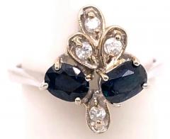 14 Karat White Gold Sapphire and Diamond Fashion Ring - 2837164