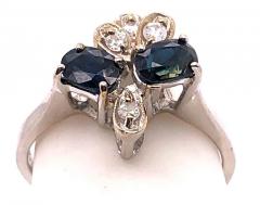 14 Karat White Gold Sapphire and Diamond Fashion Ring - 2837166