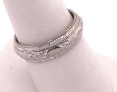 14 Karat White Gold Wedding Band Ring - 2659698