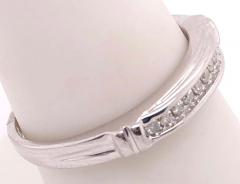 14 Karat White Gold and Diamond Band Bridal Ring 0 25 TDW - 2940348