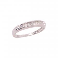 14 Karat White Gold and Diamond Band Bridal Ring 0 25 TDW - 2942376