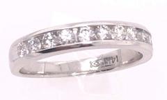 14 Karat White Gold and Diamond Band Bridal Wedding Ring - 2930855