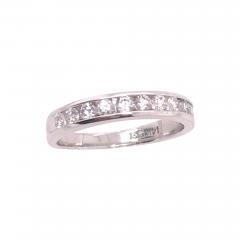 14 Karat White Gold and Diamond Band Bridal Wedding Ring - 2932478