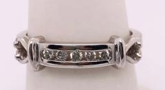 14 Karat White Gold and Diamond Band Wedding Ring Bridal - 2930931