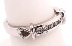 14 Karat White Gold and Diamond Band Wedding Ring Bridal - 2930933