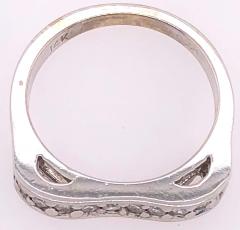14 Karat White Gold and Diamond Wedding Band Bridal Anniversary Ring - 2852454