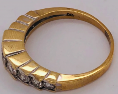 14 Karat Yellow Gold And Graduating Nine Diamond Anniversary Ring 1 00 TDW - 2562726