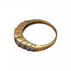 14 Karat Yellow Gold And Graduating Nine Diamond Anniversary Ring 1 00 TDW - 2565093
