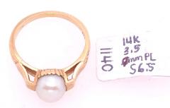 14 Karat Yellow Gold B F Pearl Ring - 2696004