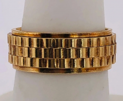 14 Karat Yellow Gold Band Ring or Wedding Ring Weave Design - 2658331