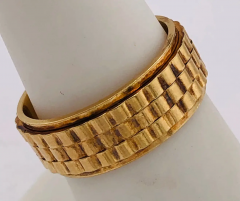 14 Karat Yellow Gold Band Ring or Wedding Ring Weave Design - 2658337