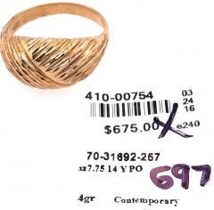 14 Karat Yellow Gold Contemporary Free Form Ring - 2940793