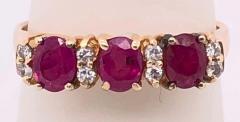 14 Karat Yellow Gold Contemporary Ruby and Diamond Ring - 2930908