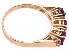14 Karat Yellow Gold Contemporary Ruby and Diamond Ring - 2930909