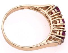 14 Karat Yellow Gold Contemporary Ruby and Diamond Ring - 2930911