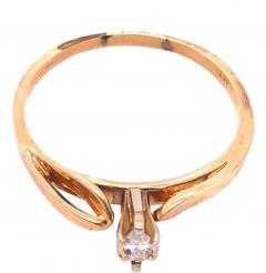14 Karat Yellow Gold Diamond Solitaire Ring 0 10 Total Diamond Weight - 2940693
