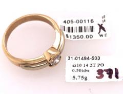 14 Karat Yellow Gold Engagement Bridal Ring 0 50 Total Diamond Weight - 2600553