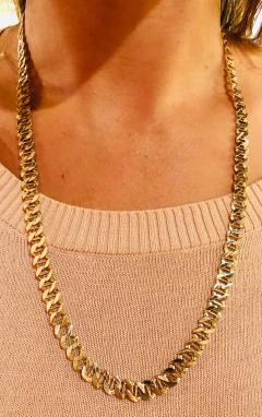 14 Karat Yellow Gold Fancy Link Necklace - 2659542