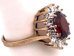 14 Karat Yellow Gold Fashion Ring with Ruby and Diamonds - 2940459