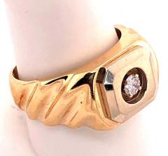 14 Karat Yellow Gold Fashion Ring with round Diamond - 2794758