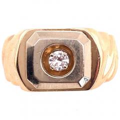 14 Karat Yellow Gold Fashion Ring with round Diamond - 2794759
