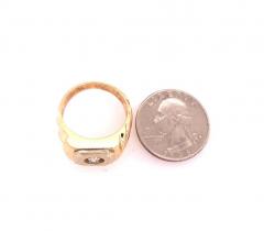 14 Karat Yellow Gold Fashion Ring with round Diamond - 2794766