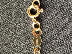 14 Karat Yellow Gold Freeform Necklace with One Pear Blue Topaz Pendant - 2712909