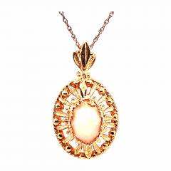 14 Karat Yellow Gold Necklace with Pendant - 2720830