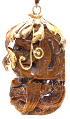 14 Karat Yellow Gold Pendant with Semi Precious Stone - 2695944