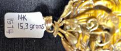 14 Karat Yellow Gold Pendant with Semi Precious Stone - 2695946