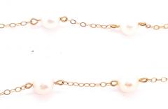 14 Karat Yellow Gold Peter Brown Pearl and Gold Link Necklace - 2940473