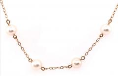 14 Karat Yellow Gold Peter Brown Pearl and Gold Link Necklace - 2940475