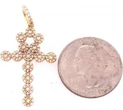 14 Karat Yellow Gold Religious Charm Pendant with Round Zirconium - 2733617