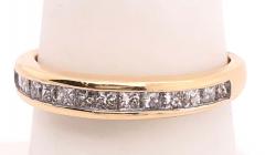 14 Karat Yellow Gold and Diamond Band Wedding Ring 0 45 TDW - 2940305