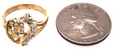 14 Karat Yellow Gold and Diamond Heart Ring - 2852505