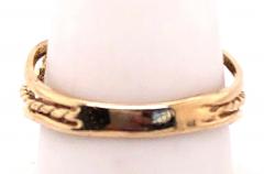 14 Karat Yellow Gold and Three Diamond Freeform Ring - 2852571
