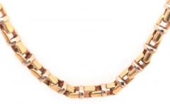 14 Karat Yellow and White Gold Baraka Brev Luxury Heavy Link Necklace - 2733651