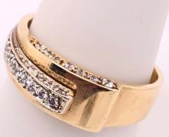 14 Karat Yellow and White Gold and Diamond Contemporary Ring - 2780706
