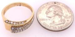 14 Karat Yellow and White Gold and Diamond Contemporary Ring - 2780714