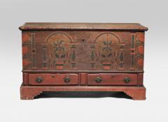 Rare Vibrant Painted Blanket Chest c 1780 90 - 15062