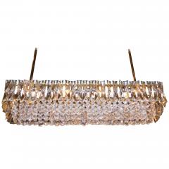 J L Lobmeyr Crystal and Brass Box Chandelier J L Lobmeyr Italy c 1960 s - 18585