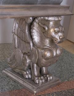 Carved and Silvered Gargoyle Bench France c 1920s - 19002