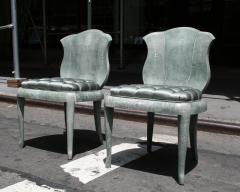 A Pair of Shagreen Chairs in the Manner of Andre Groult France c 1940 s - 19170