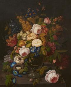 Severin Roesen Still Life with Flowers Severin Roesen 1815 1872 circa 1865 1870 - 23050