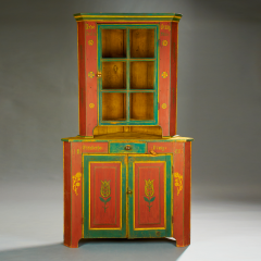 Orwig Family Corner Cupboard dated 1861 - 23423