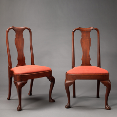 Pair of Rare Queen Anne Side Chairs with Turned Stiles - 29963