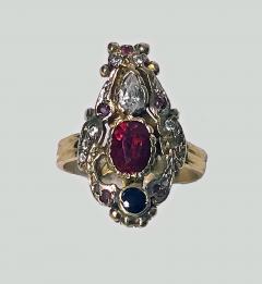 14K Art Nouveau Ring - 1096237