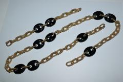 14K Gold and Onyx Convertible Necklace and Bracelet - 1208727