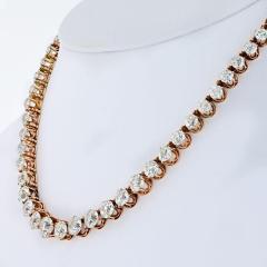 14K ROSE GOLD 24 50 CARAT OLD MINE DIAMOND RIVERE RIVIERA - 2294027