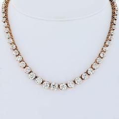 14K ROSE GOLD 24 50 CARAT OLD MINE DIAMOND RIVERE RIVIERA - 2294028
